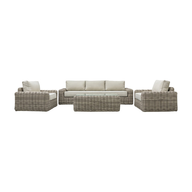 Ragusa Rattan Garden Lounge Set – Natural