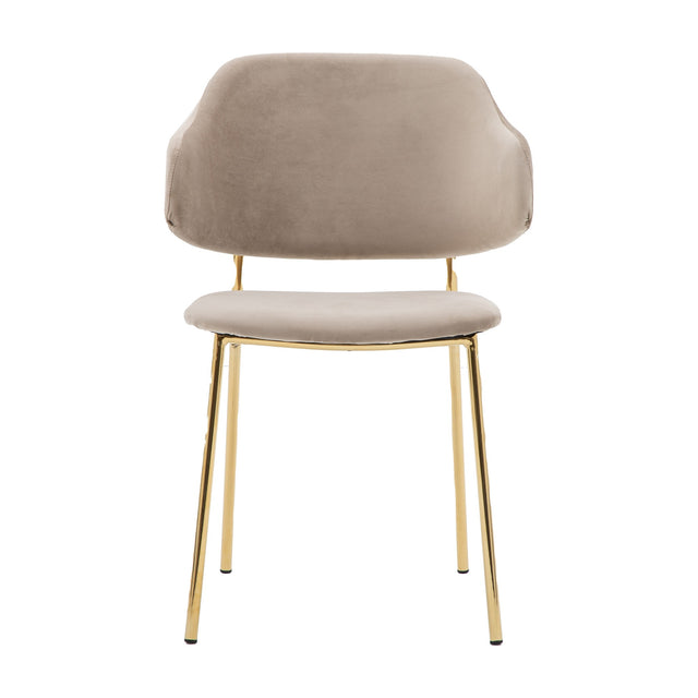 Whitehall Velvet Dining Chair Set of 2 – Taupe