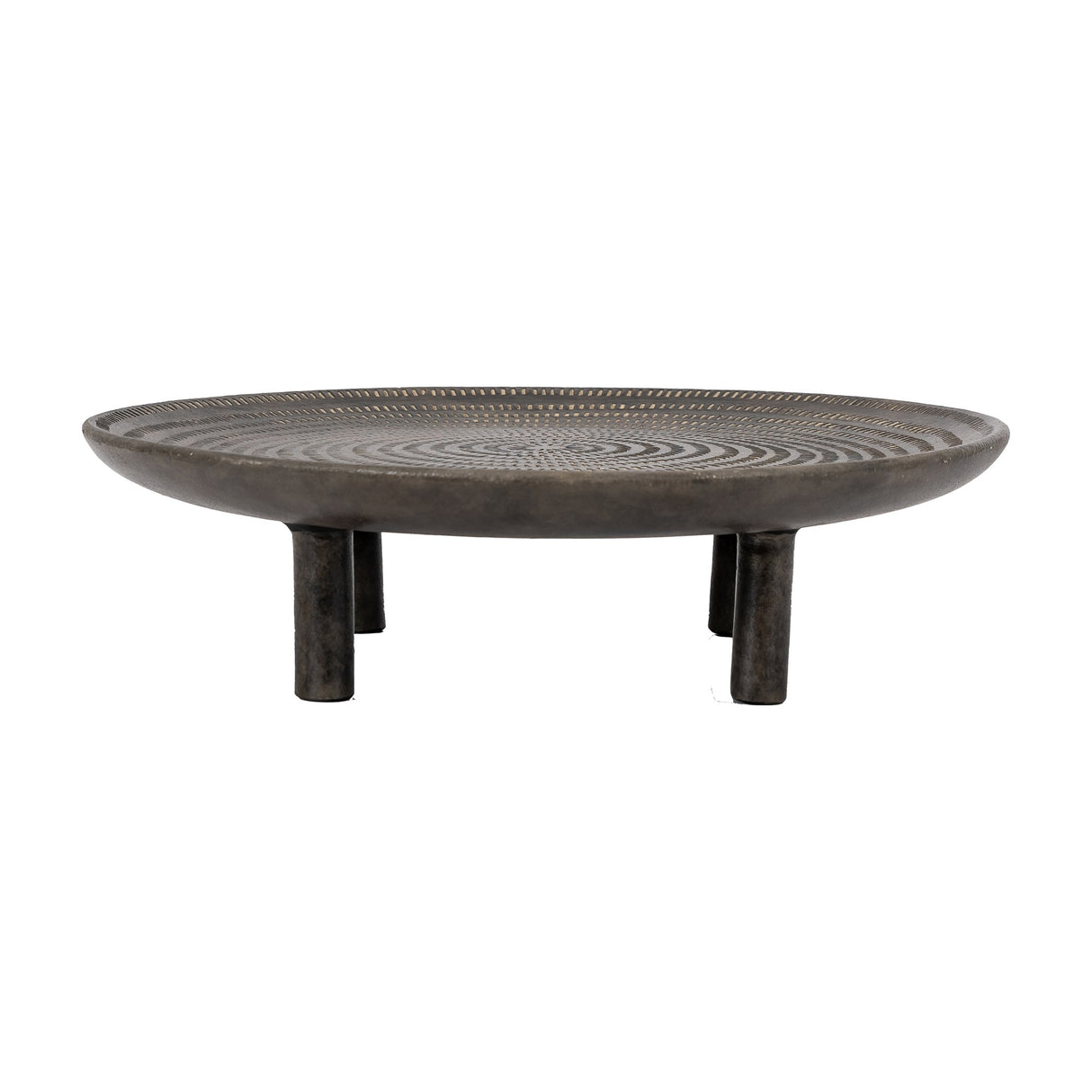 Sgraffito Footed Tray Large – Black