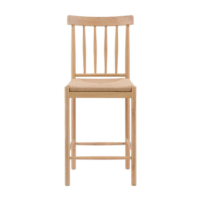 Eton Bar Stool with Woven Rope Seat, Set of 2 – Natural
