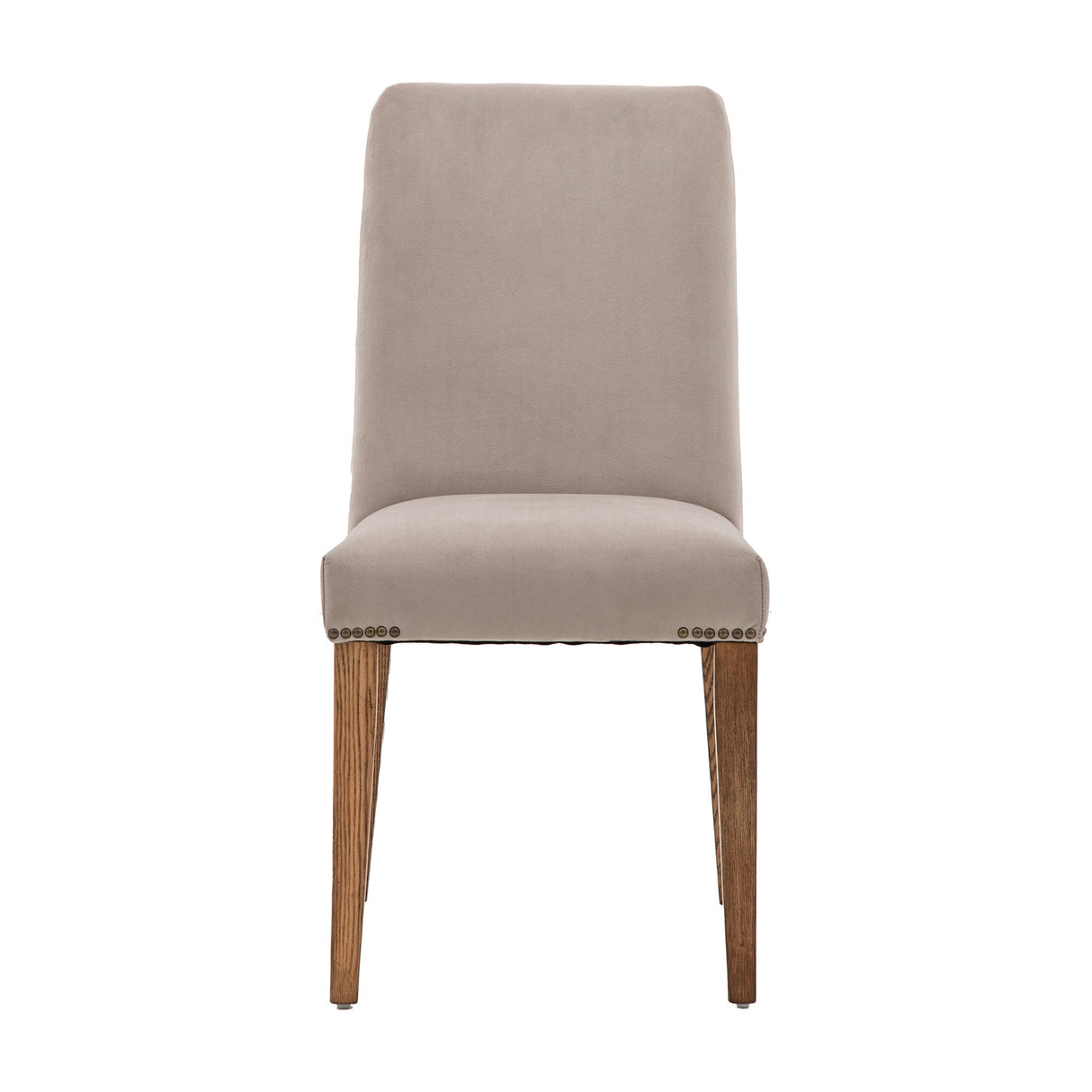 Highgrove Velvet Dining Chair with Oak Legs Set of 2 – Dove
