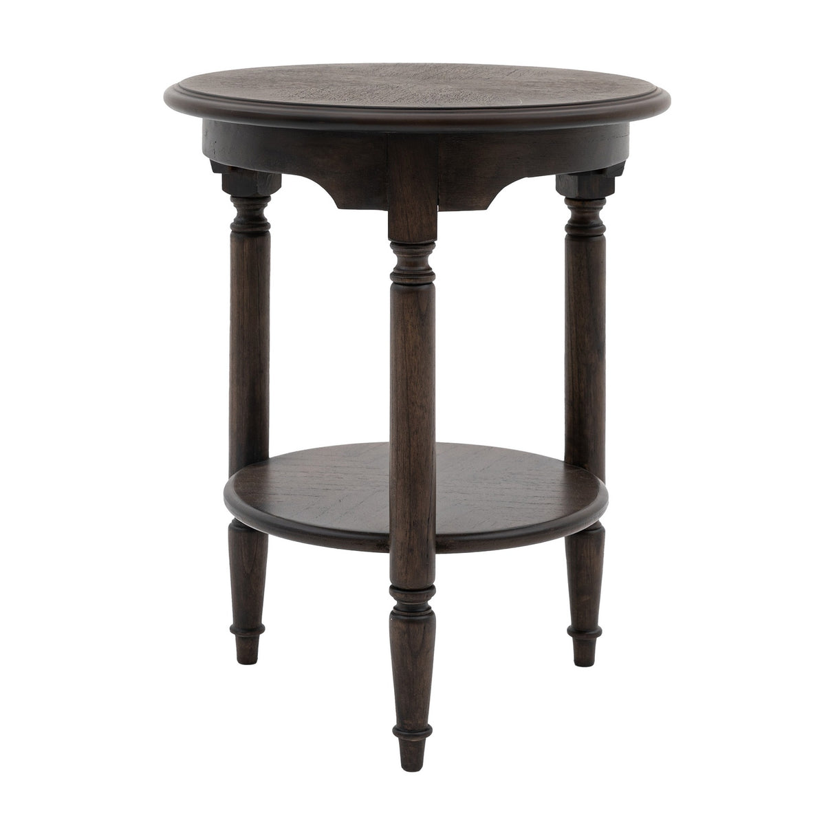 Madison Round Side Table with Turned Legs – Coffee