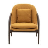 Alegra Bouclé Armchair with Wooden Frame