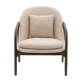 Alegra Bouclé Armchair with Wooden Frame