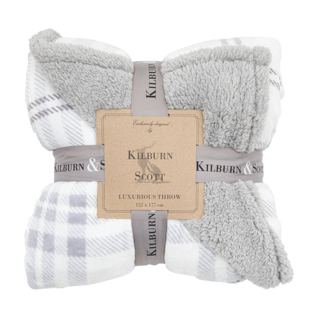 Kilburn & Scott Tartan Sherpa Throw