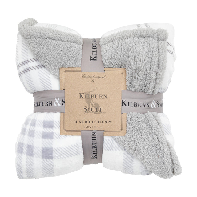 Kilburn & Scott Tartan Sherpa Throw