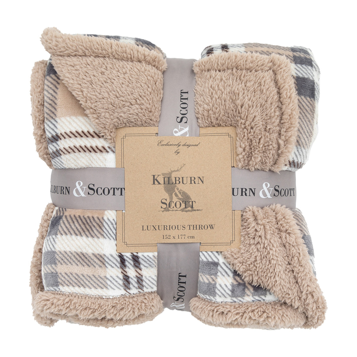 Kilburn & Scott Tartan Sherpa Throw