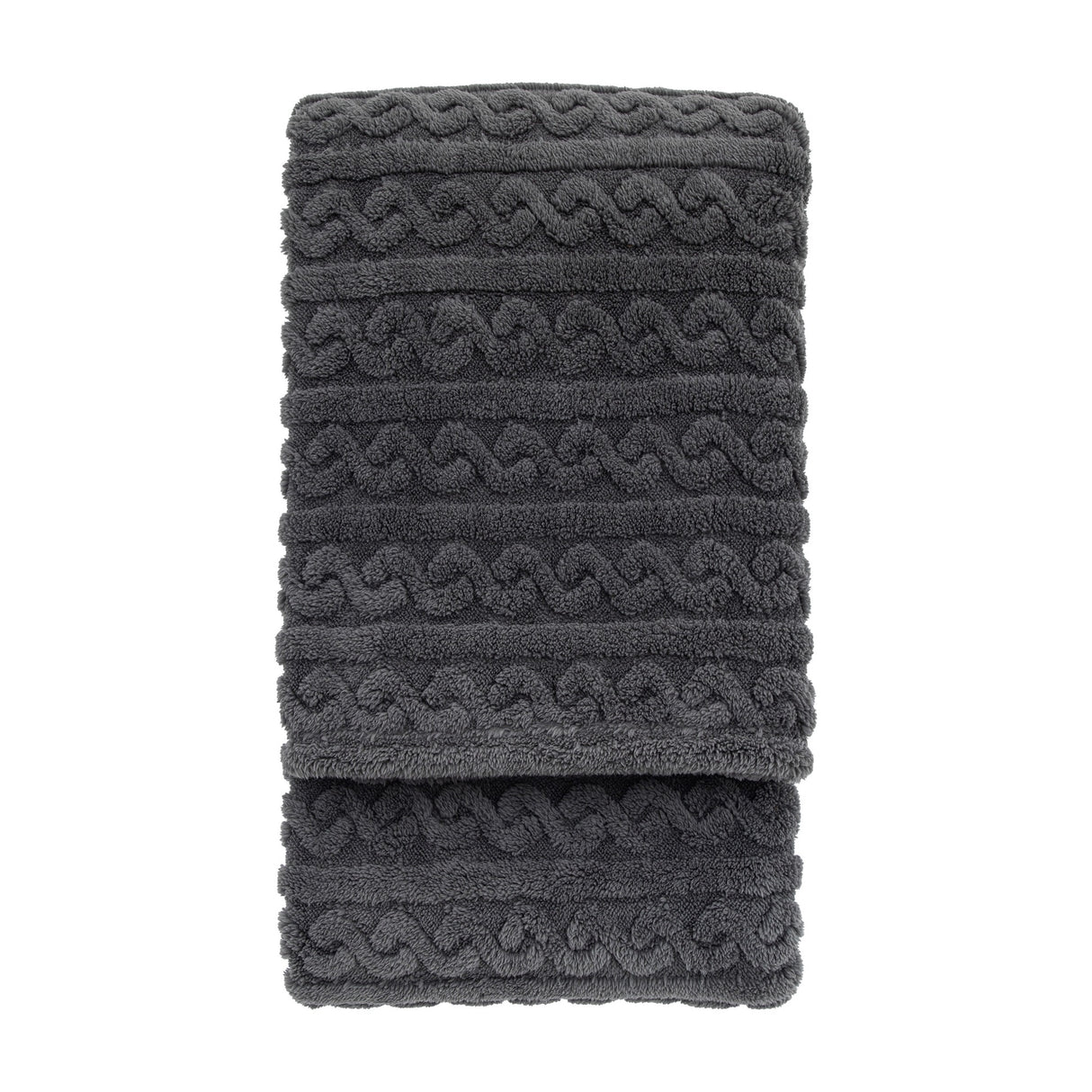 Textures Twist Knit Throw – Grey