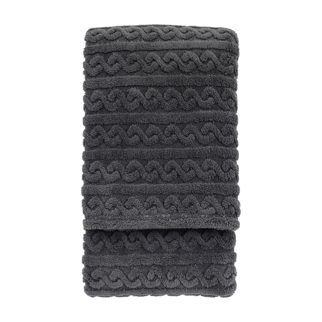 Textures Twist Knit Throw – Grey