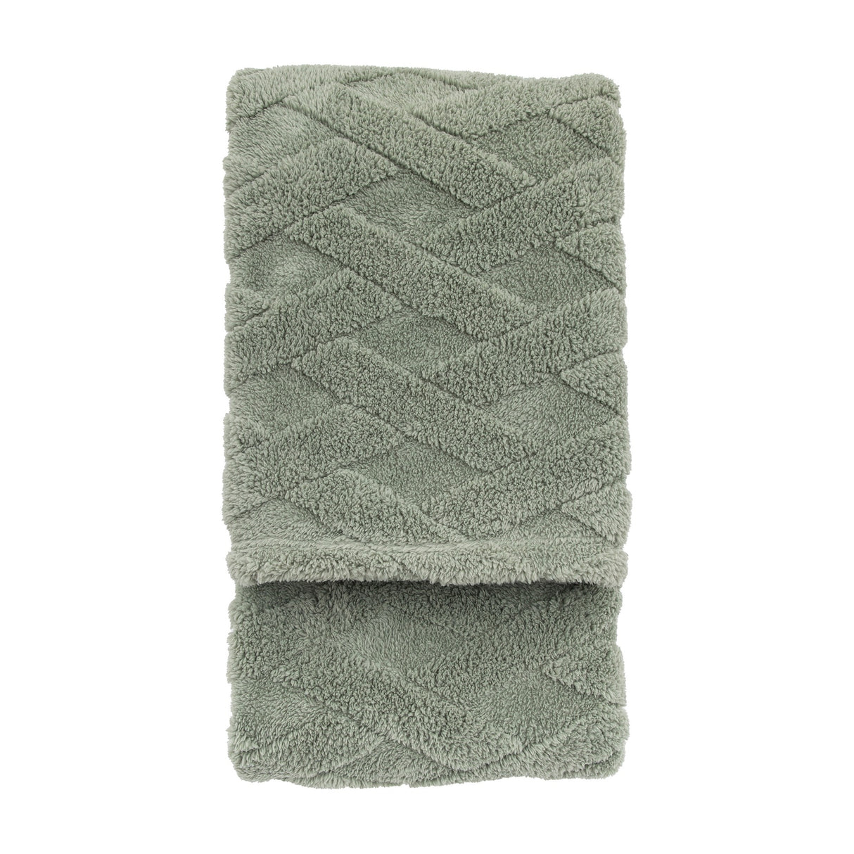 Textures Cross Knit Throw – Aspen Green