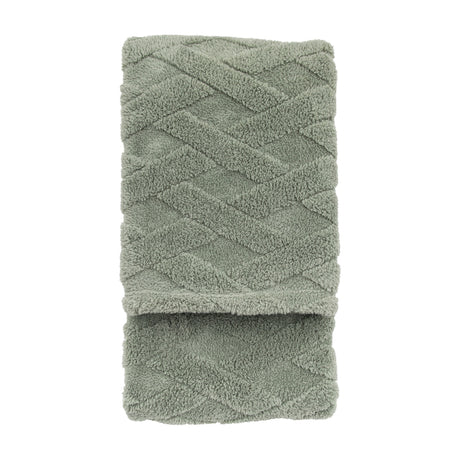 Textures Cross Knit Throw – Aspen Green