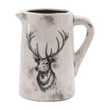 Stag Ceramic Pitcher Vase