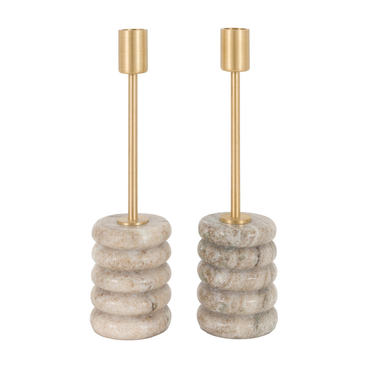 Novi Candle Sticks Set of 2 – Beige
