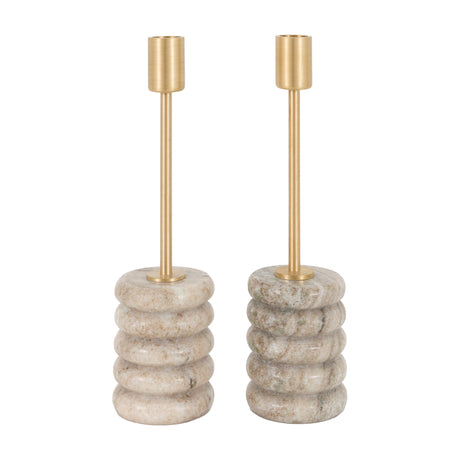 Novi Candle Sticks Set of 2 – Beige