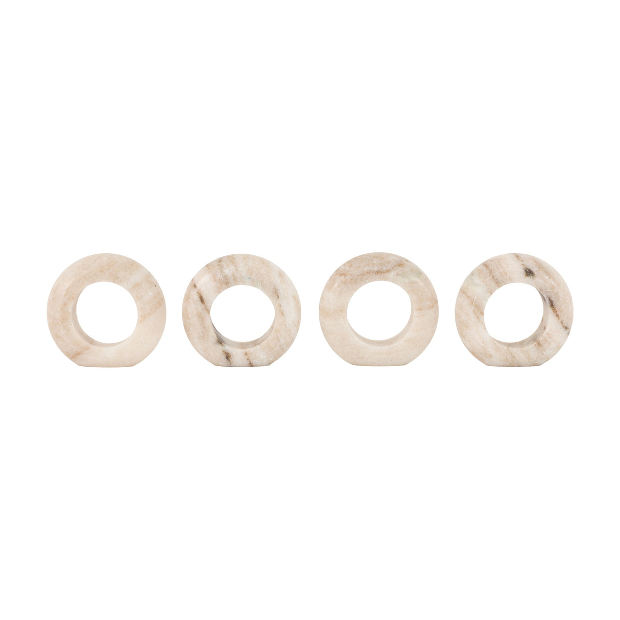 Novi Marble Napkin Rings Set of 4 – Beige