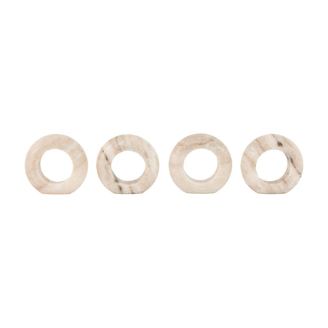 Novi Marble Napkin Rings Set of 4 – Beige