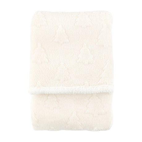 Deco Luxe Christmas Tree Sherpa Throw – Cream