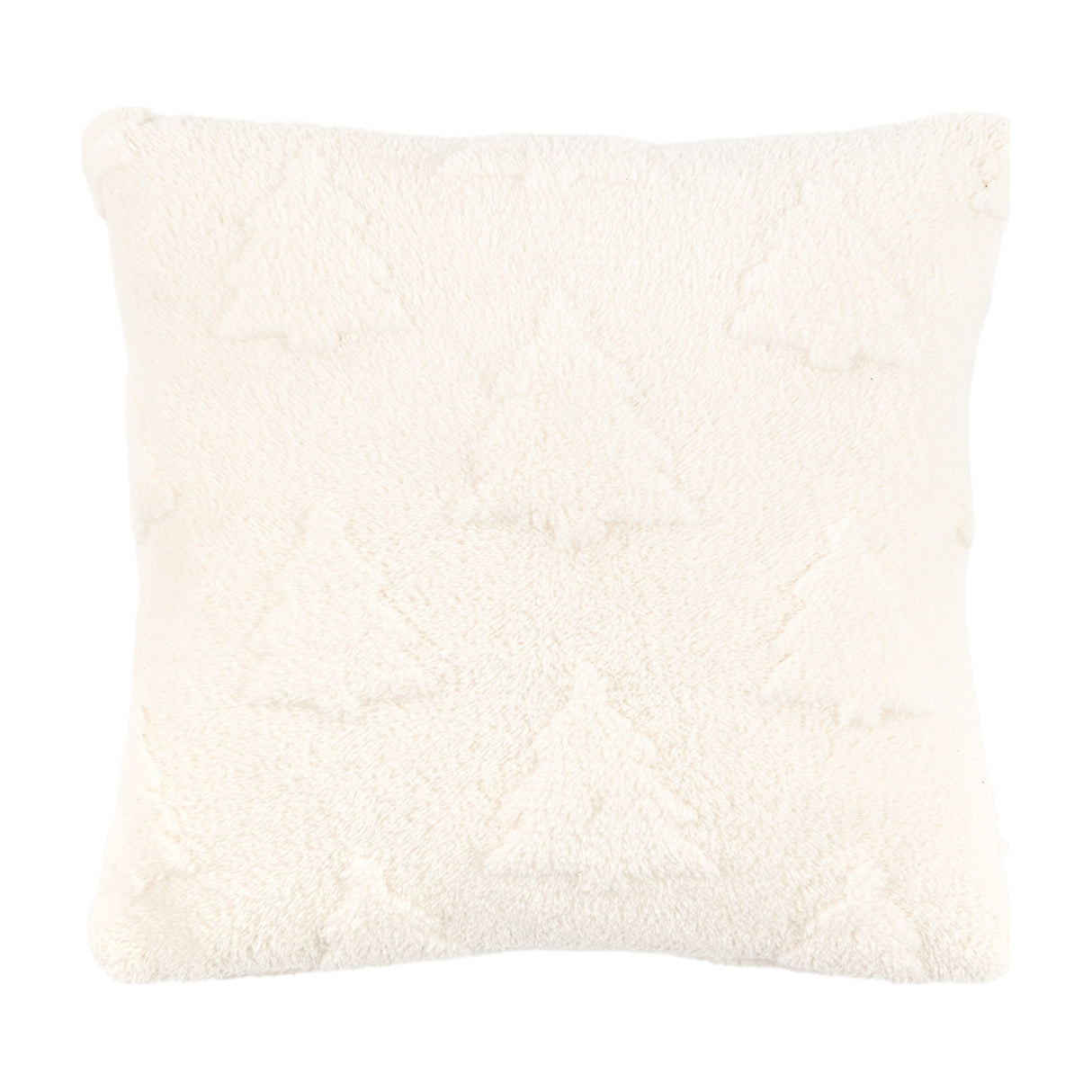 Deco Luxe Christmas Tree Sherpa Cushion – Cream