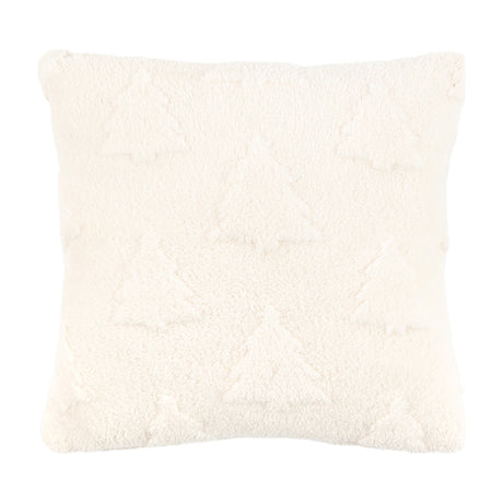 Deco Luxe Christmas Tree Sherpa Cushion – Cream
