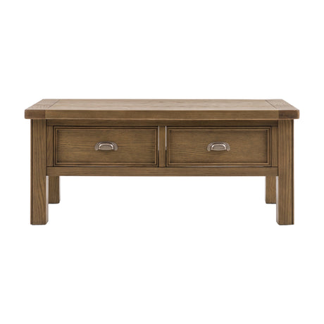 Hardwick 2 Drawer Coffee Table – Natural Oak