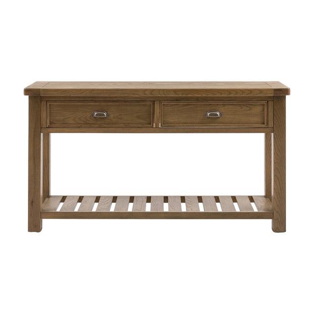 Hardwick 2 Drawer Console Table – Natural Oak