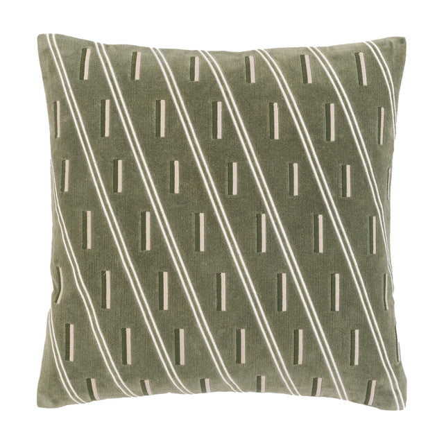 Noa Velvet Cushion – Olive