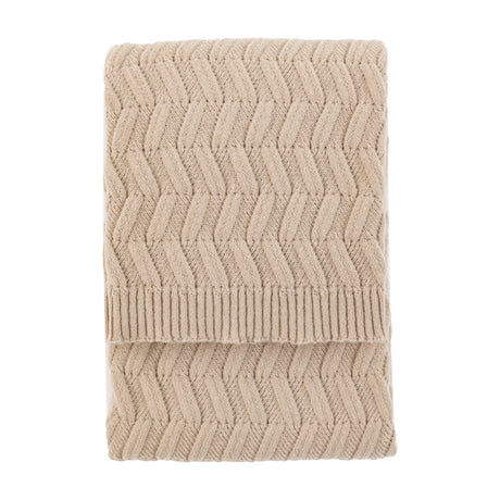 Herringbone Knit Throw – Natural