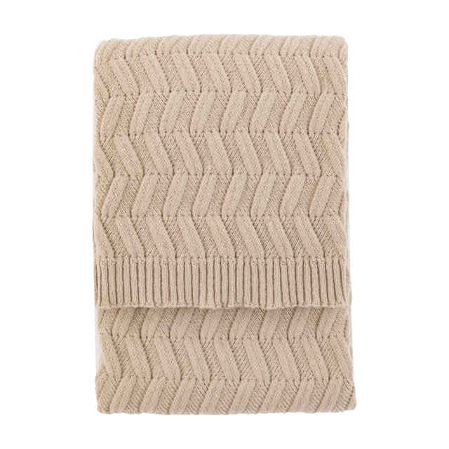 Herringbone Knit Throw – Natural