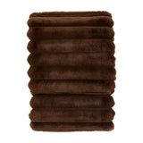 Ribbed Faux Fur Throw