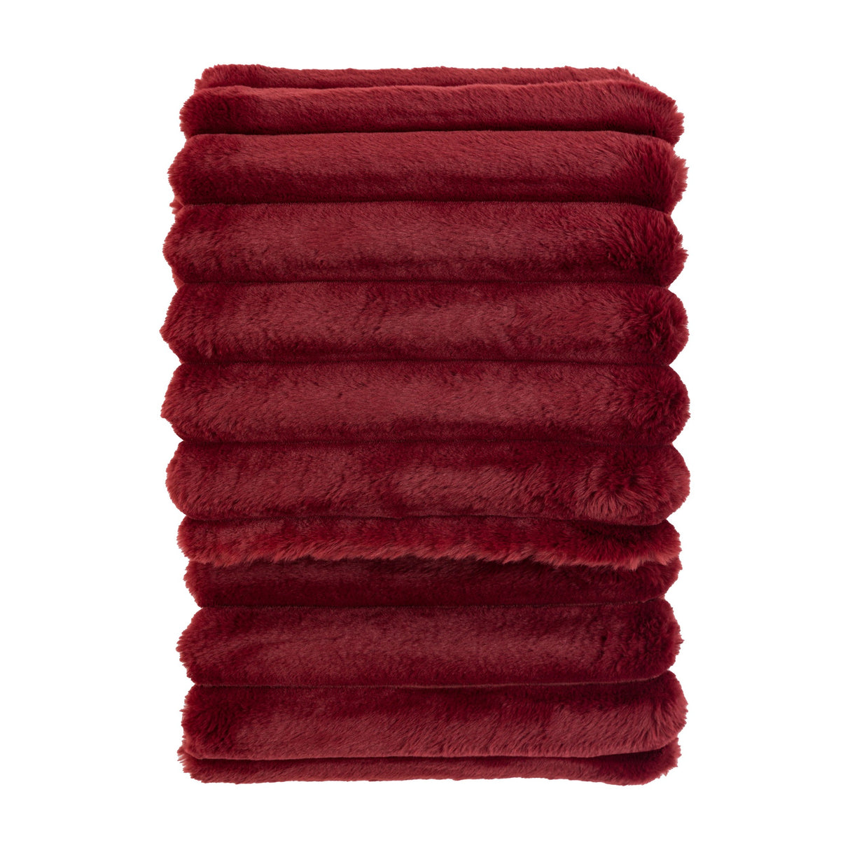 Ribbed Faux Fur Throw