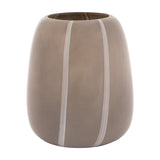 Claro Striped Glass Vase – Taupe