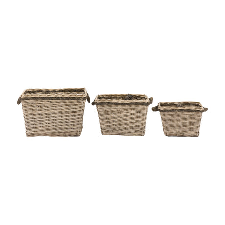 Aspen Woven Log Baskets Set of 3 – Natural