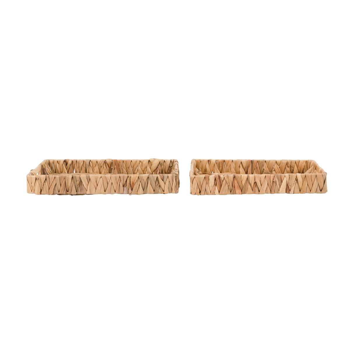 Alma Woven Rectangular Trays Set of 2 – Natural