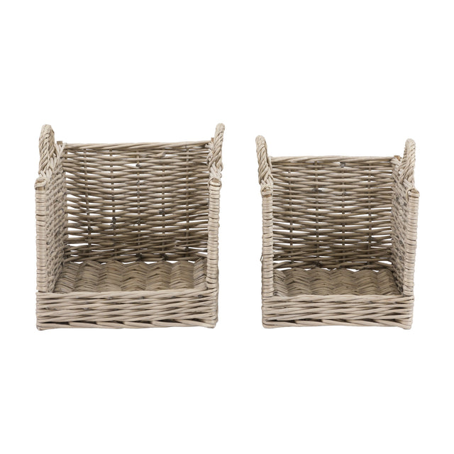 Corte Willow Log Baskets Set of 2 – Natural