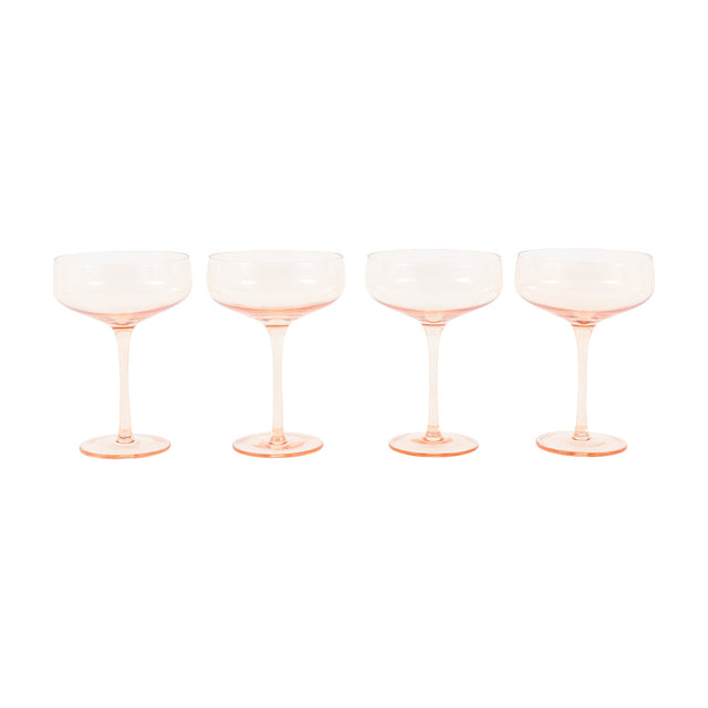 Coupe Cocktail Glasses Set of 4 – Amber