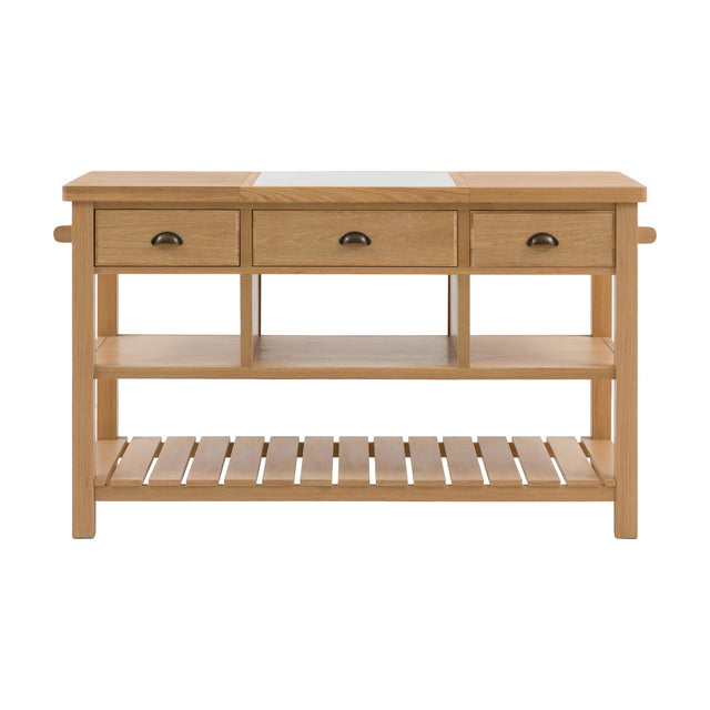 Eton Kitchen Island – Natural Oak