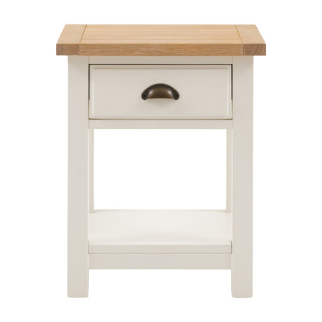 Eton 1 Drawer Bedside Table with Shelf – White