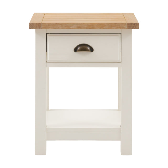 Eton 1 Drawer Bedside Table with Shelf – White