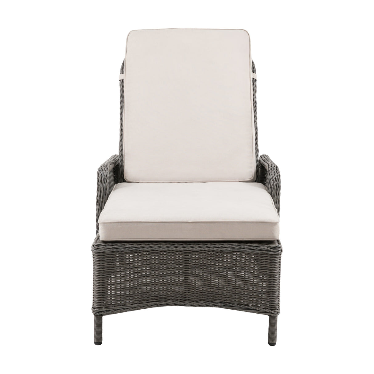 Ascot Rattan Reclining Lounger – Grey