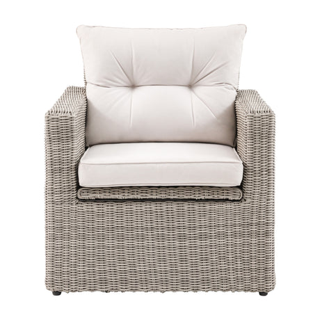 Porto Rattan Garden Armchair – Grey