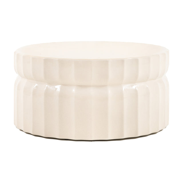 Cirella Fluted Coffee Table – Cream
