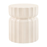 Cirella Fluted Ceramic Side Table