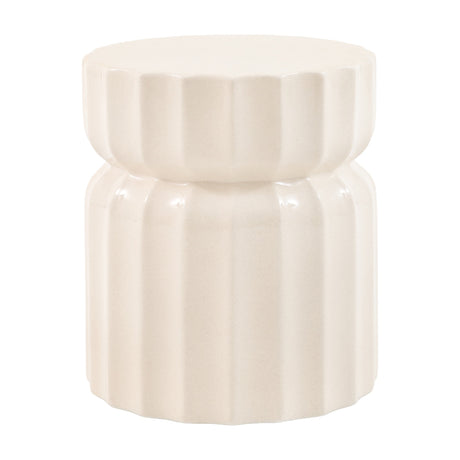 Cirella Fluted Ceramic Side Table