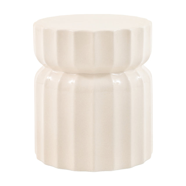 Cirella Fluted Ceramic Side Table