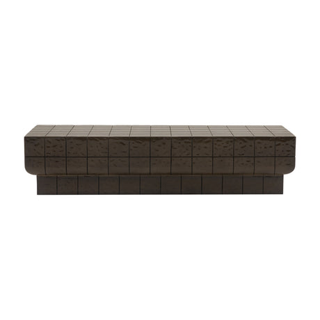 Novara Grid-Tile Concrete Coffee Table – Brown