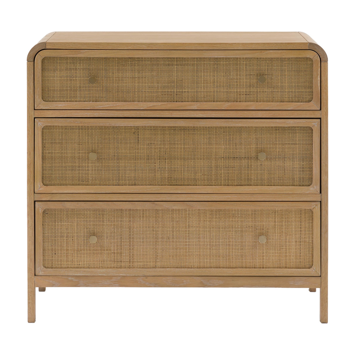 Bibury 3 Drawer Chest with Rattan Fronts – Natural