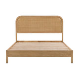 Bibury Oak and Rattan Bed Frame – Natural