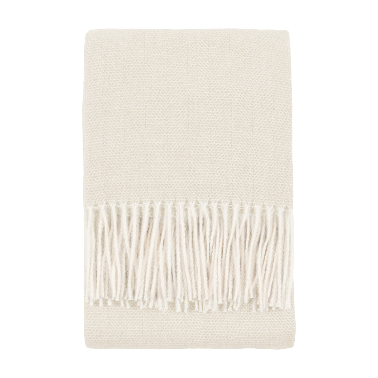 Cassis Herringbone Throw with Fringe