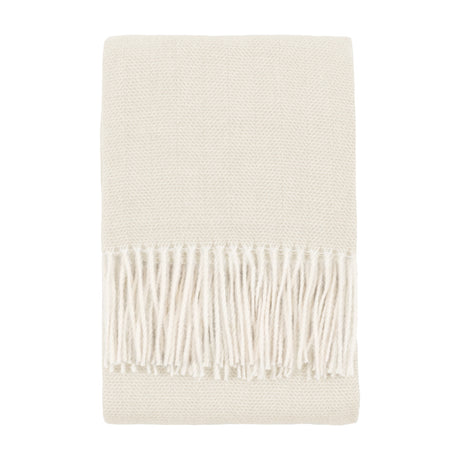 Cassis Herringbone Throw with Fringe