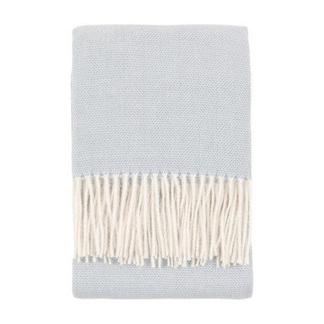 Cassis Herringbone Throw with Fringe